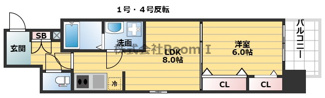 【間取り】 | プレサンス心斎橋ニスト