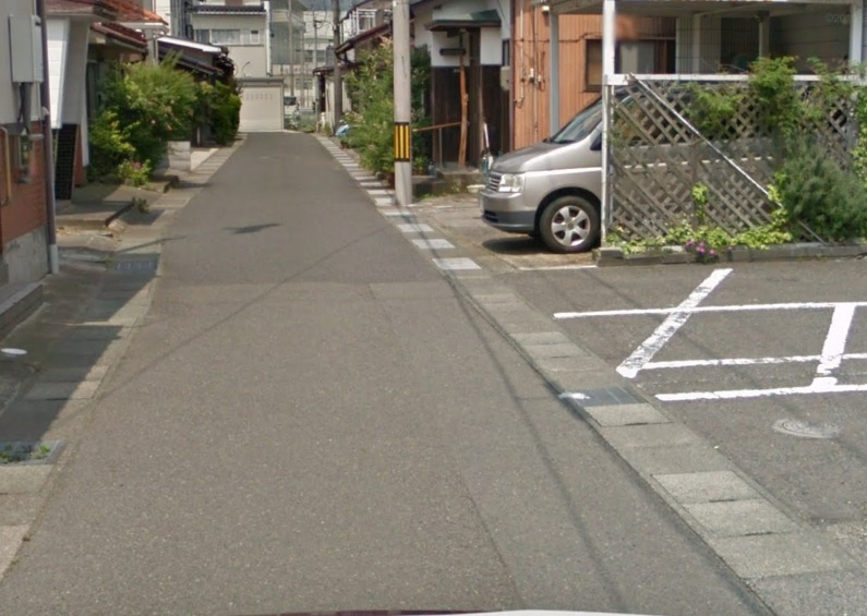 敦賀市松原町土地の前面道路含む現地写真
