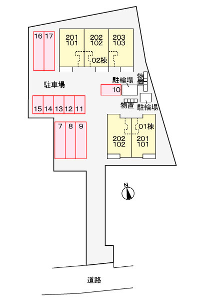 プラシード・レジデンスCの区画図