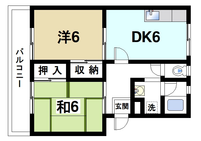 エミエール西大寺の間取り|ファミリータイプの広々とした間取りです