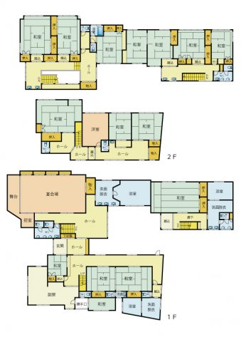【間取り】 | 伊東市竹の内 売旅館 ES03947 | 伊東市竹の内　間取り