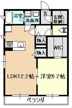 【間取り】 | アンレーヴ戸田公園 | 収納たっぷり1LDKです。