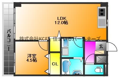アザレアハイツ蒲池の間取り