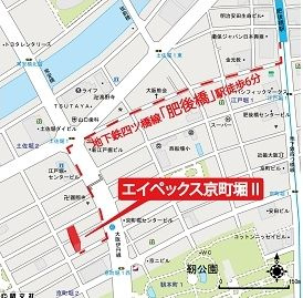 【地図】 | 賃貸需要も見込まれる西区京町堀の収益区分！