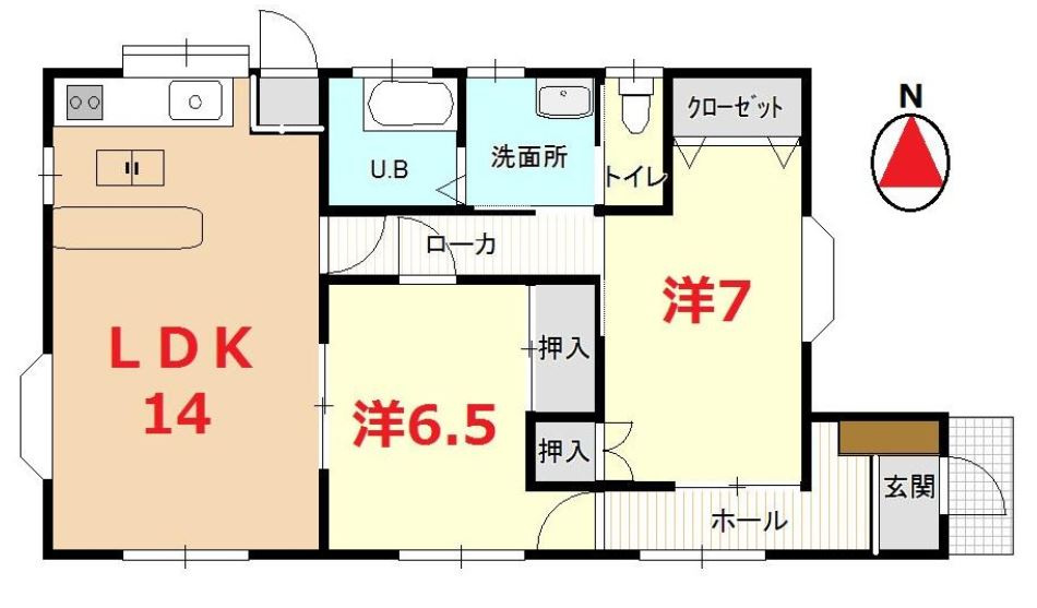上里町金久保　中古1480の間取り