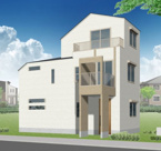 「梅ヶ丘」徒歩８分♪ 広々４LDK ウォークインクローゼット付の新築戸建♪の画像