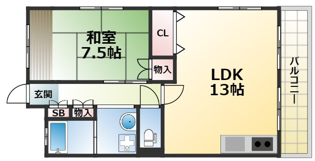 グランドハイツ北深江の間取り