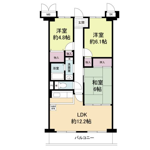 ボヌール錦織公園の間取り