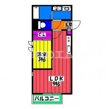 【間取り】 | Ｇｒａｎｄｔｉｃ　竹下　Ｍｅ－ｒｙⅠ | Ｇｒａｎｄｔｉｃ　竹下　Ｍｅ－ｒｙⅠの間取り
