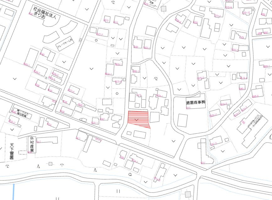 都城市志比田町の売地の土地図