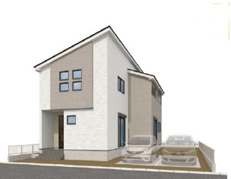 【外観パース】 | 高崎市下中居町４期　新築戸建　Ricca　２号棟（全2棟）