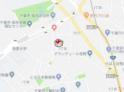 ミランダ稲毛穴川の地図