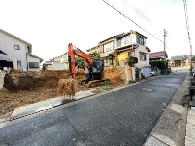 【前面道路含む現地写真】 | 守山区大屋敷 全2棟　1号棟＜仲介手数料無料＞守山小・守山中　新築一戸建て | 新築一戸建ての事ならマックスバリュで住まい相談エムワイホームにお任せください。