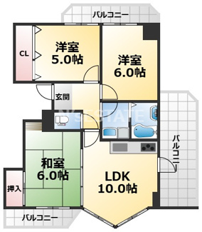 【間取り】 | ル・パレ須磨