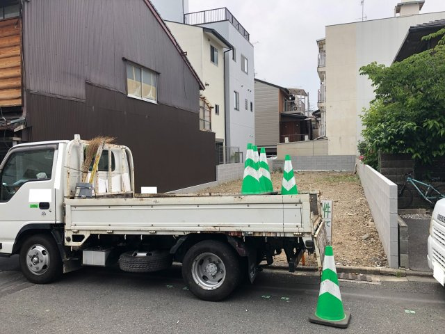 建築条件なし売土地◆マンション用地や邸宅用地に最適◆上京区仁和寺街道六軒町西入四番町の外観|現況 更地(令和４年５月撮影)