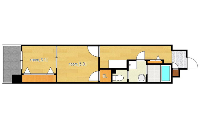 【間取り】 | エンクレスト渡辺通Ⅱ(エンクレストワタナベドオリツー) | 現況優先。
