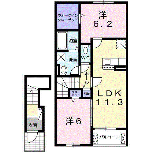 ノーブルAの間取り