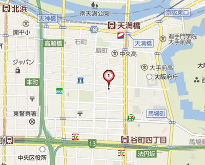 【地図】 | スワンズシティ大手前ソレイユ | メールＢＯＸ