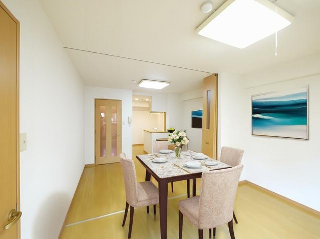 アンソレイエ　（前裁町）の居間・リビング|CGで家具等を配置したもので家具等は含まれません