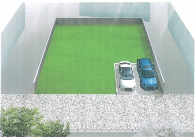 作新台７丁目　売地の外観パース|作新台７丁目　売地　更地渡し　建築条件なし　約44.9坪の整形地　５ｍ公道面