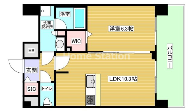 【間取り】 | プレサンス福島ミッドエル