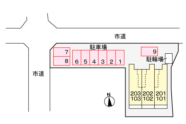 ハイブリッジ　Ⅲの駐車場|駐車場