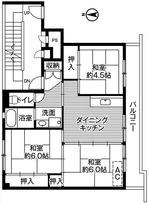 ビレッジハウス吉原1号棟の間取り