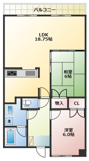 【間取り】 | グリーンアイ長木川