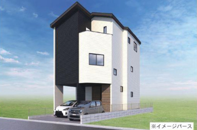 【外観パース】 | 瑞穂区甲山町1期 全1棟 1号棟＜仲介手数料無料＞瑞穂小・津賀田中　新築一戸建て | 外観パースです