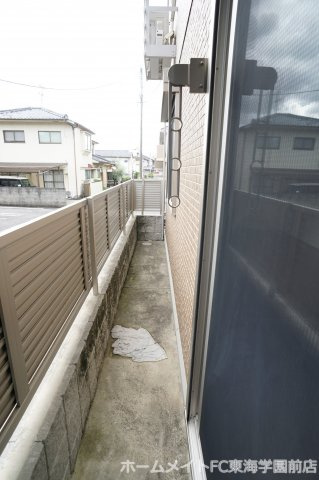 熊本市中央区大江２丁目のアパートのバルコニー