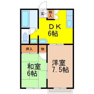 【間取り】 | グリーンハイツＡ