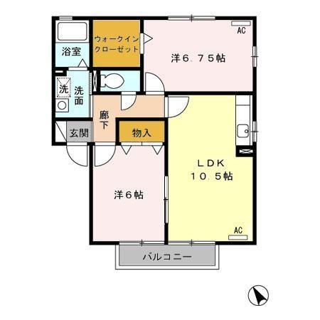 ジュネス美彩　　刈谷市近郊の賃貸はクラスホーム刈谷店の間取り