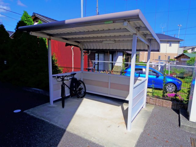 【駐輪場】 | 沼津市岡一色 売一棟アパート ES03955 | 沼津市岡一色　自転車置場