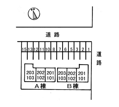 【区画図】 | サニーズ福庭Ⅱ　B棟