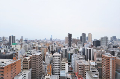 【展望】 | プレサンスレジェンド堺筋本町タワー | 南側の眺望　ハルカスが見えます。