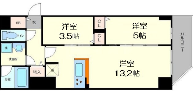 【間取り】 | プレサンス阿波座駅前