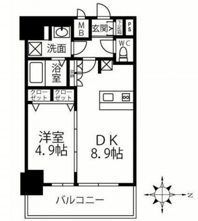 【間取り】 | プレサンス阿波座ステーションフロント