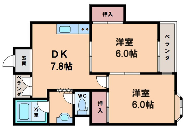 【間取り】 | コーポ南野