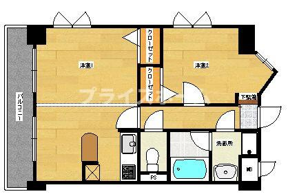 【間取り】 | フレックス21博多Ⅱ