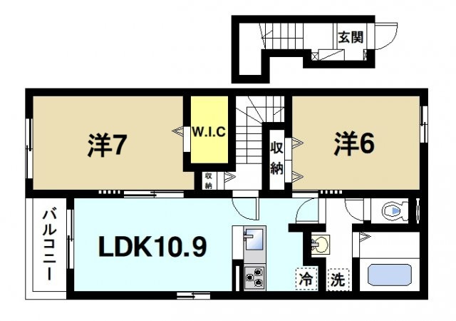 グレイス木津川　Ⅰの間取り