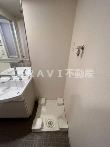 プレサンス堺筋本町駅前　BRAVI不動産の洗面所|【プレサンス堺筋本町駅前】洗濯パン