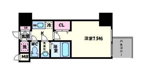 【間取り】 | プレミアムコート谷町4丁目