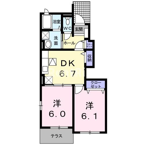 フィオーレ；デーアＢの間取り|間取図