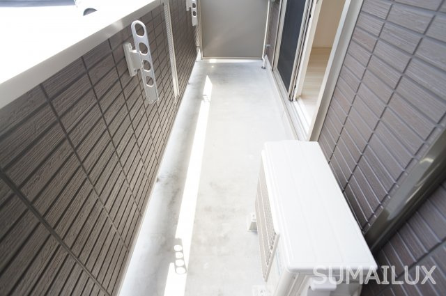 熊本市西区横手１丁目のアパートのバルコニー