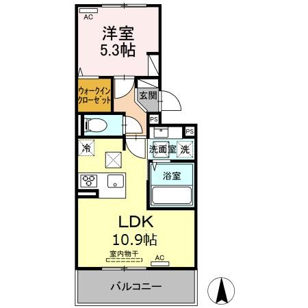 熊本市西区横手１丁目のアパートの間取り