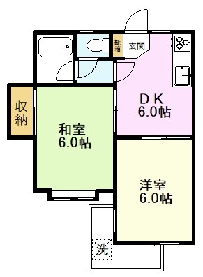 【間取り】 | TKハイム錦町