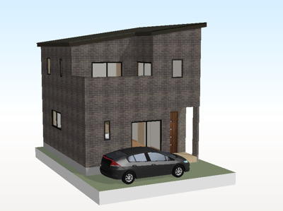 【外観パース】 | 条東小・建築条件なし更地・南西向き・土地22坪・和泉市葛の葉町3丁目 | 外観パースです♪