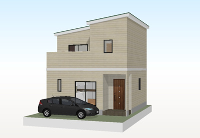 【外観パース】 | 条東小・建築条件なし更地・南西向き・土地22坪・和泉市葛の葉町3丁目 | 外観パースです♪