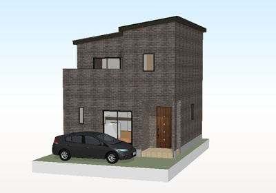 【外観パース】 | 条東小・建築条件なし更地・南西向き・土地22坪・和泉市葛の葉町3丁目 | 外観パースです♪