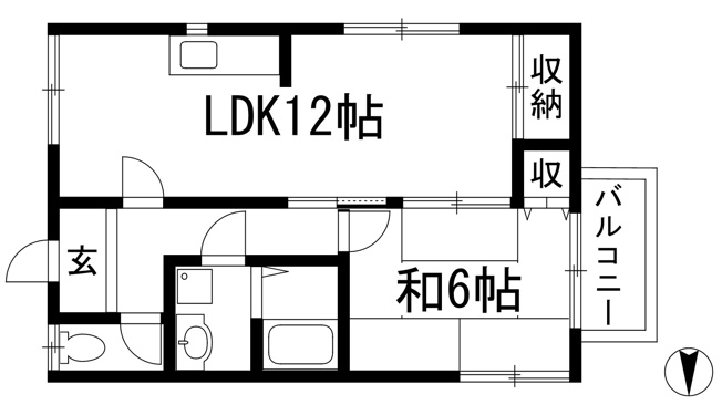 【間取り】 | ハイツ尾崎
